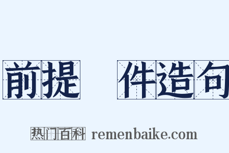 前提條件造句是什么意思的图片